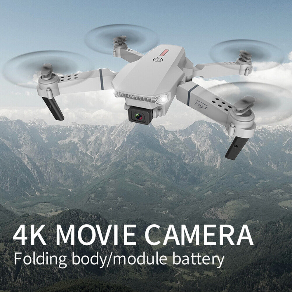 Drone X Pro 4K HD Selfie Camera WIFI FPV GPS Foldable RC Quadcopter w/ 3 Battery
