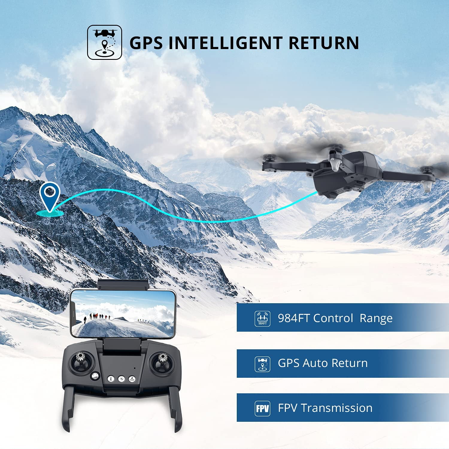 Foldable GPS Drone with 4K Camera