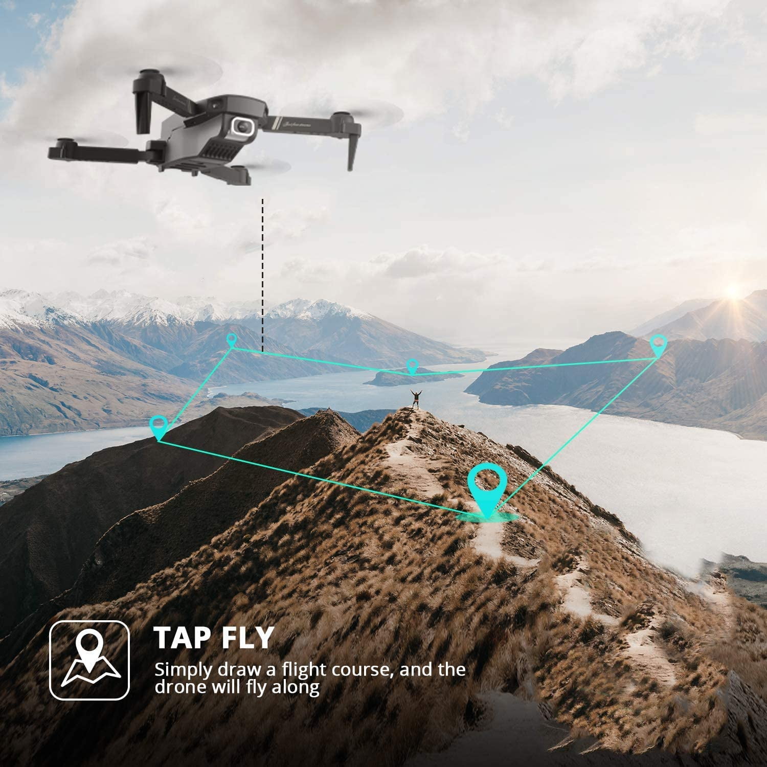 Foldable HD Camera Drone with App Control