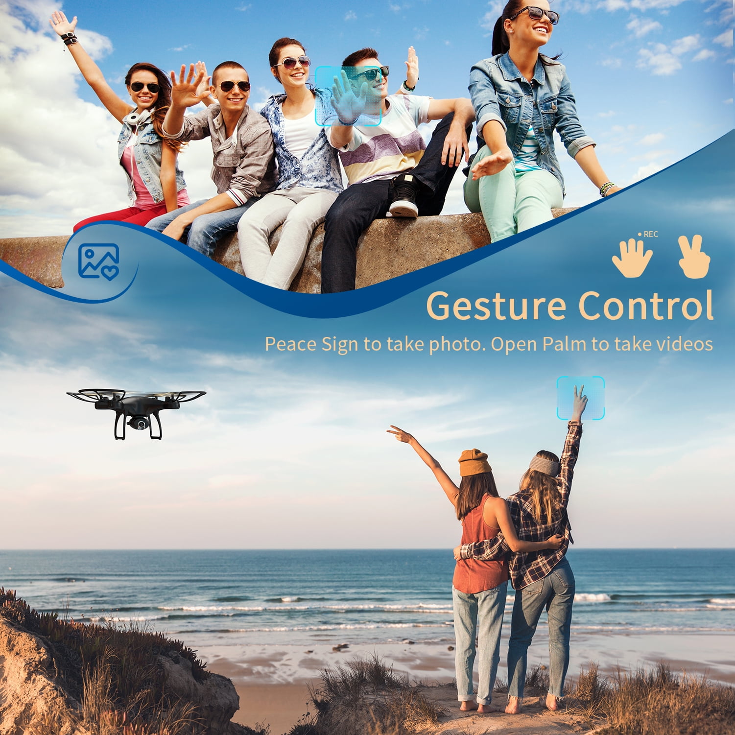Snaptain SP650 Drones with 2K Camera Set