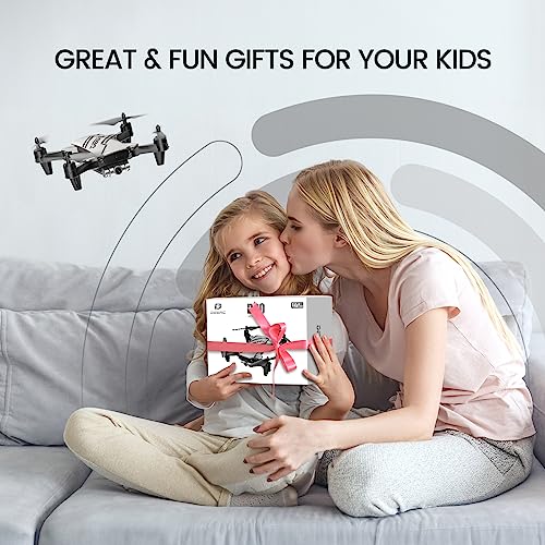 DEERC D20 Mini Drone for Kids with 720P HD FPV Camera, Foldable RC Quarcopter for Boys Girls with Altitude Hold, Headless Mode, One Key Start, Tap Fly, Speed Adjustment, 3D Flips, 2 Modular Batteries