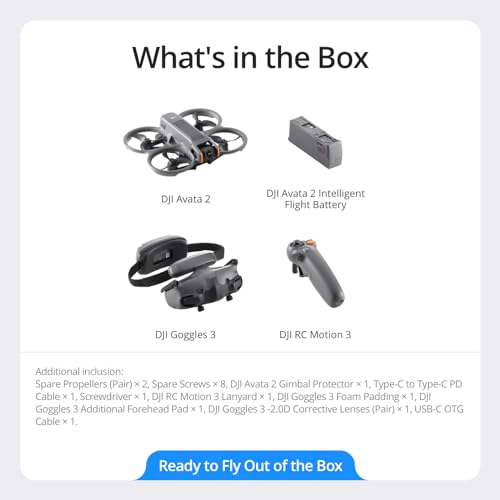 DJI Avata 2 FPV Drone Combo with Goggles