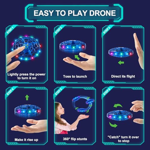 Hand Operated Mini Drone with LED Lights