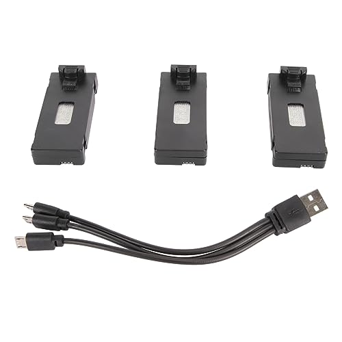 3PCS High-Capacity 3.7V Drone Batteries with Cable