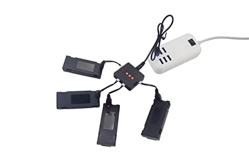 4-Pack 1800mAh Lithium Battery & Charger for Drones