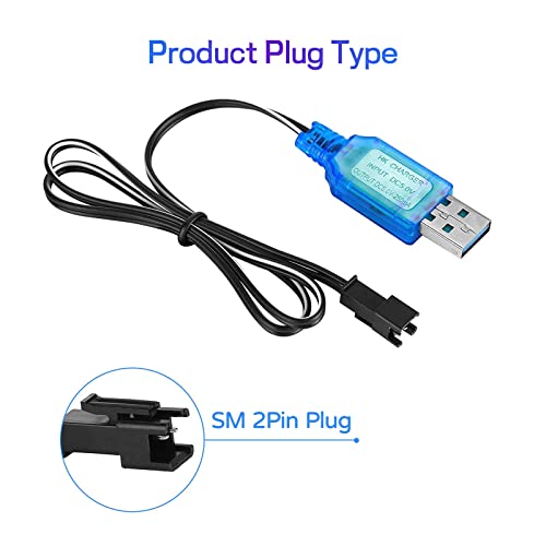 2-Pack USB Charger Cable for RC Drones
