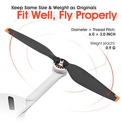 8PCS Low-Noise Replacement Propellers for DJI Mini 3 Pro