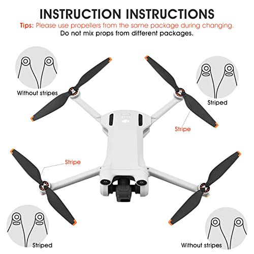 8PCS Low-Noise Replacement Propellers for DJI Mini 3 Pro