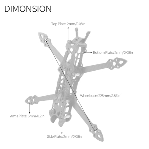 DashRC Mark4 5" FPV Racing Drone Frame Kit