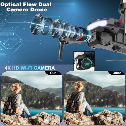 4K Foldable RC Drone with 36 Minutes Flight