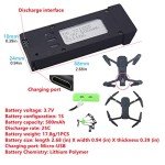 4 Batteries + Charger for Folding Quadcopters
