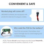 URGENEX 5-Pack 3.7V 380mAh LiPo Drone Batteries