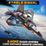 BEZGAR RC Plane with 360° Flip and LED Lights