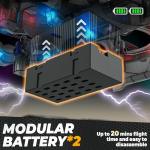 BEZGAR RC Plane with 360° Flip and LED Lights