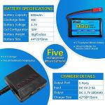 5PCS 3.7V 800mAh Lipo Battery with Charger