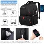 50L Large Backpack with USB Charging Port