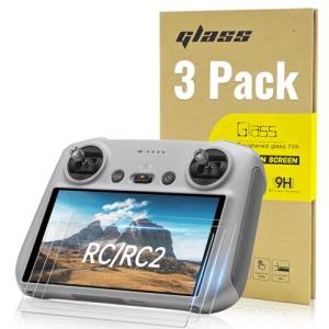 LKTOP 3 Pack Tempered Glass Screen Protectors for DJI