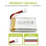 5-Pack 800mAh Lithium Batteries with 5-in-1 Charger