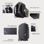 PGYTECH OneGo Lite Camera Backpack 22L Lightweight Camera Bag Compatible with Sony/Canon/Nikon/DSLR/SLR Mirrorless Cameras, Water-Resistant BackPack for Urban & Travel Photography, Matte Black