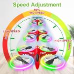 Mini Drone for Kids with LED Lights and Easy Controls