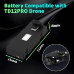TD12/TD12Pro Rechargeable Drone Battery, 3.7V 1600mAh