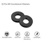 20 Pack M5 Flat Aluminum Washers for Drones