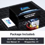 Zeee 6S 1500mAh Lipo Battery Pack for Drones