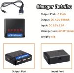RoaringTop 3.7V 420mAh Lipo Battery and Charger