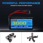 AMZZN 2PCS 7.4V 3000mAh Li-ion Battery with Charger