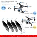 16PCS Replacement Drone Blades for S166/S167