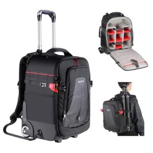 Neewer Waterproof Camera Backpack Trolley with Wheels