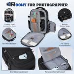RAINSMORE DSLR Camera Backpack with Raincover