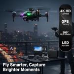 4K Foldable WiFi Camera Drone for Beginners