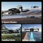 Toladrone TD12LCD Foldable Camera Drone for Beginners