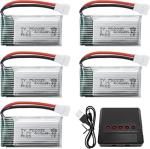 5-Pack 3.7V 400mAh Drone Batteries with Charger