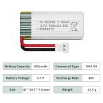 HAWK'S WORK 3.7V 550mAh Lipo Battery Duo