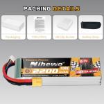 11.1V 2200mAh 3S Lipo Battery Pack (2 Pack)
