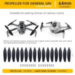 16 PCS Low-Noise Quick-Release Drone Propellers
