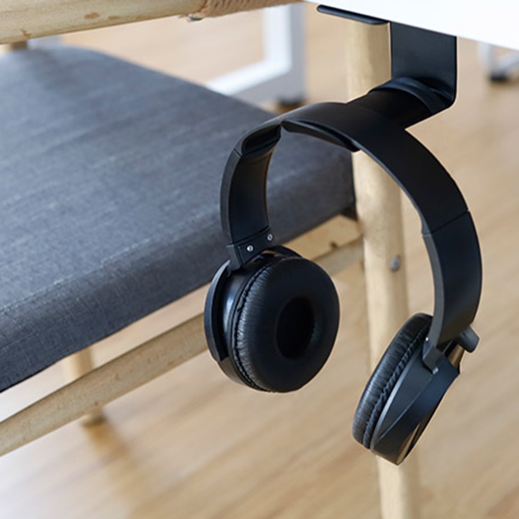 Wall-Mounted Headphone Holder Stand Under Desk