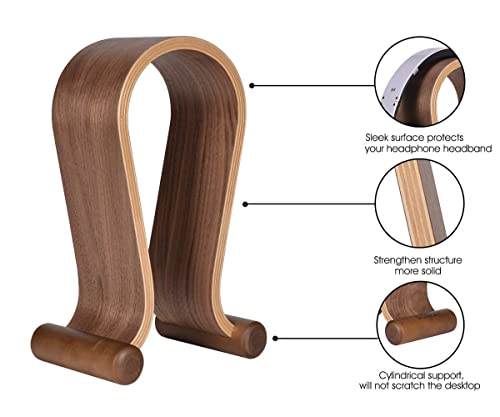 SAMDI Wood Headphone Hanger for Multiple Brands (Walnut)