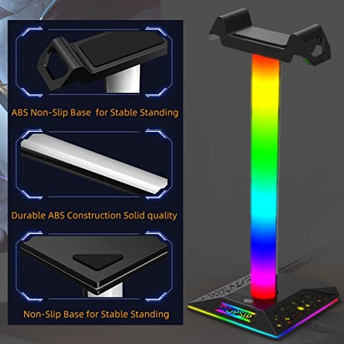 RGB Gaming Headphone Stand with USB Ports