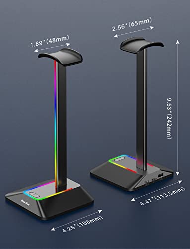 RGB Headphone Stand with USB-C Charging