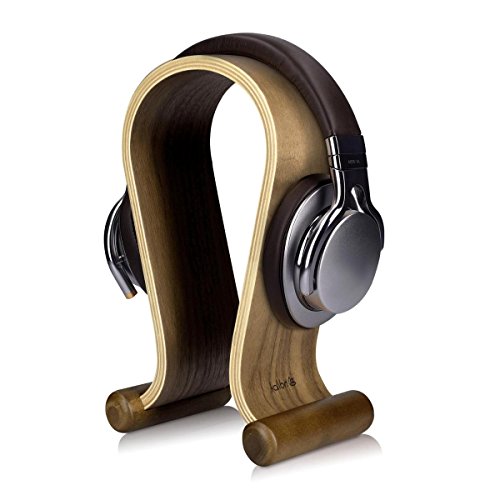 Wooden headphone stand for gaming and DJ headsets