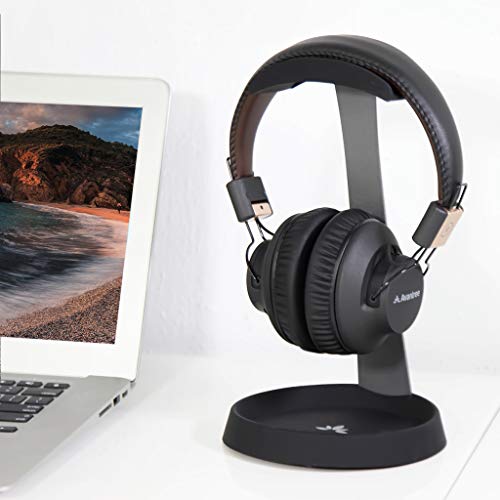 Headphone Stand with Cable Holder - Black