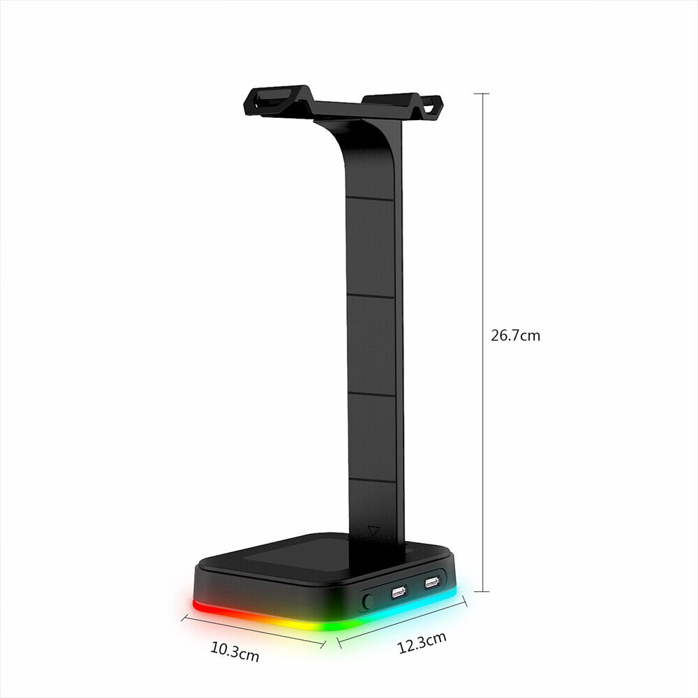 Gaming Headset Stand with Dual USB Charger