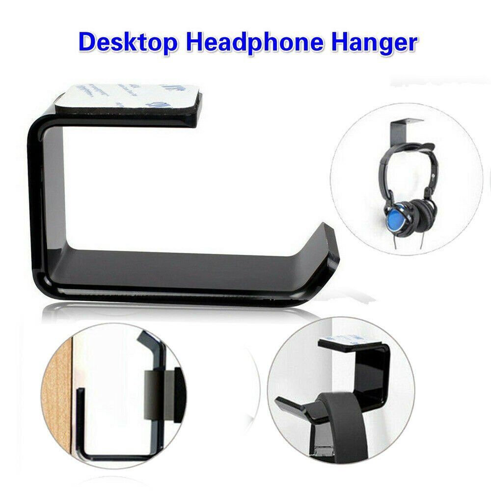 Double Hook Headphone Hanger for Desk