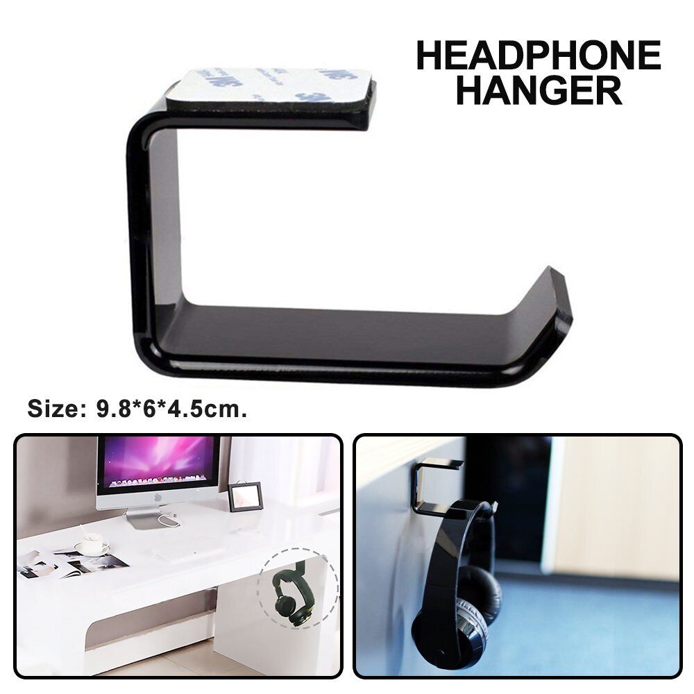 Double Hook Headphone Hanger for Desk