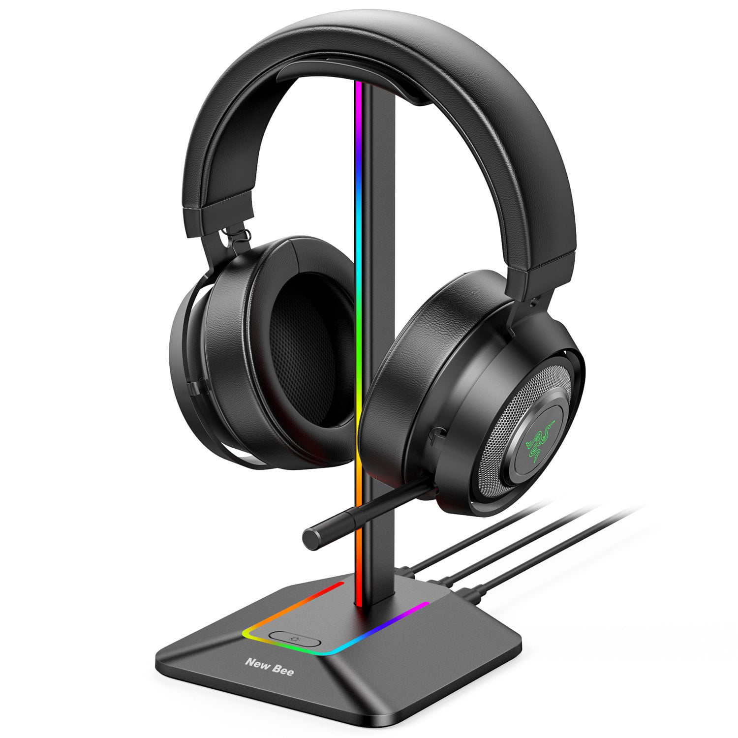 RGB Gaming Headphones Holder with USB Ports