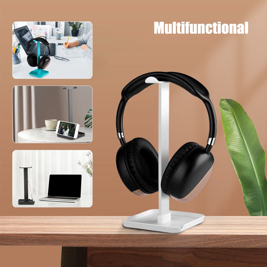 Portable White Headset Stand for Gaming Headphones