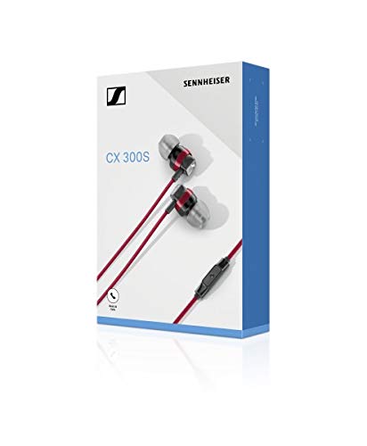 Red Sennheiser CX 300S Earbuds with Remote
